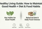 healthy living guide how to maintain good health + diet & food habits